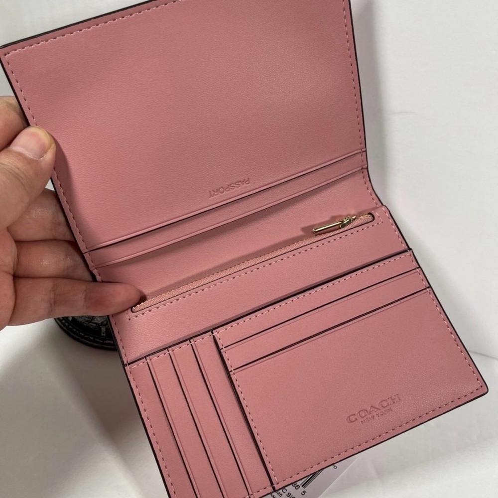 Coach Powder Pink Passport Card Case - Picture 4 of 4